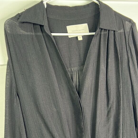Brochu Walker The Madsen Shirtdress in Black Size Medium - Picture 5 of 16